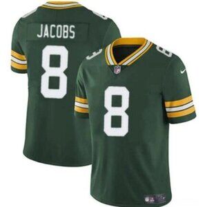 Green Bay Packers #8 Josh Jacobs Green Vapor Limited Stitched Football Jersey